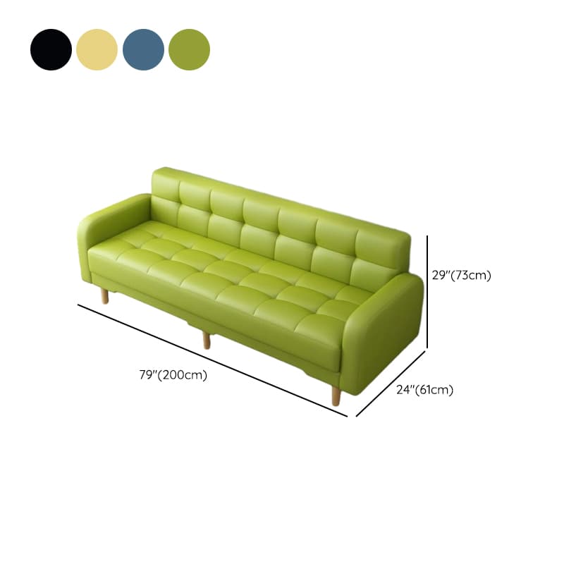 Square Arm Foldable Convertible Sofa with Biscuit Back for Living Spaces - image 13