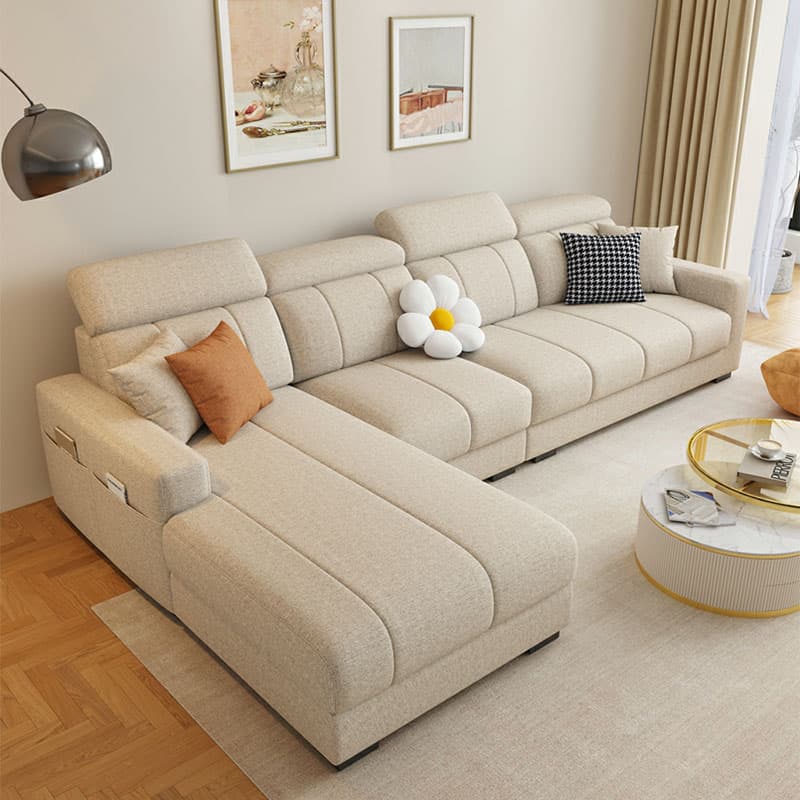 Modern Style L-Shape Sofa Recliner with Storage and Recessed Arm - image 14