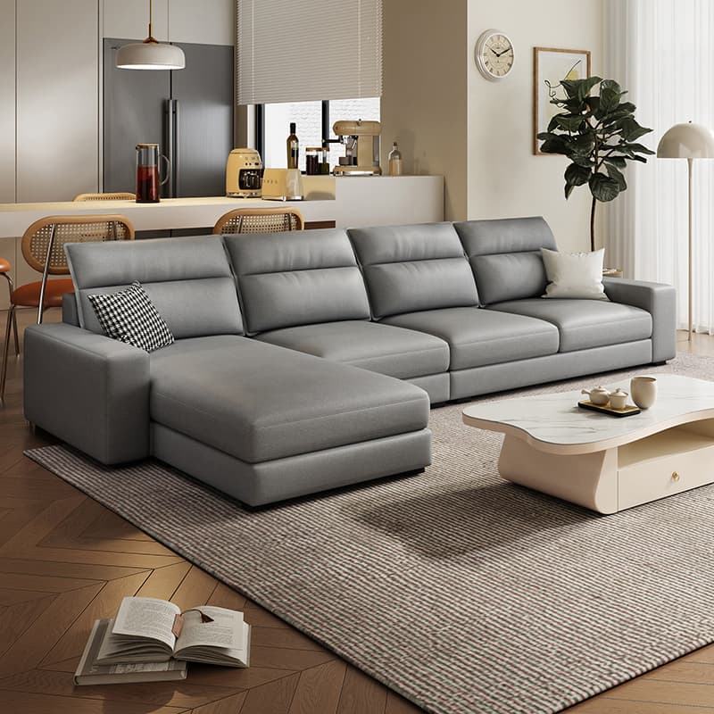 Modern Left L-Shape Latax/Sponge Cushioned Corner Sectional Parlor - image 11