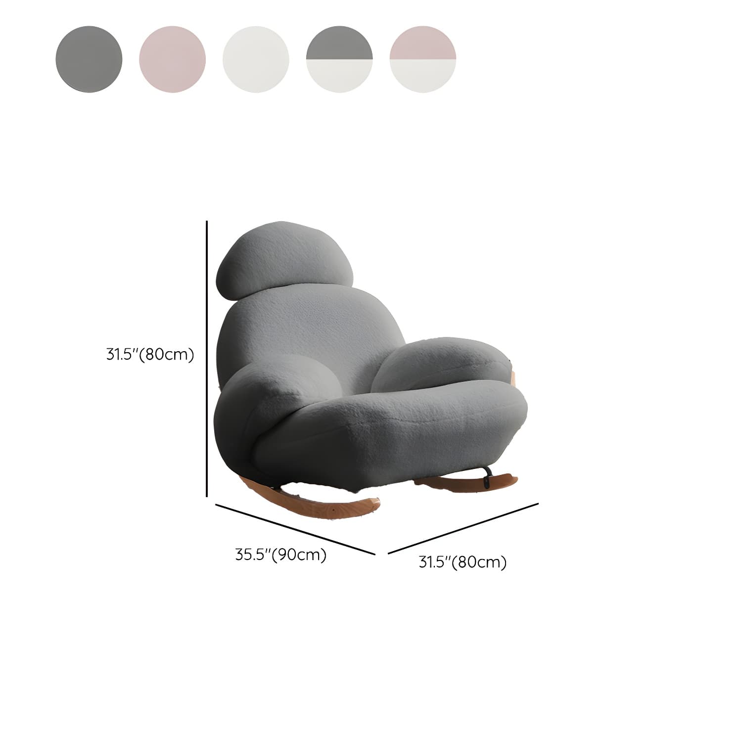Spindle Living Room Contemporary Reclining Upholstered Rocking Accent Chair - image 29