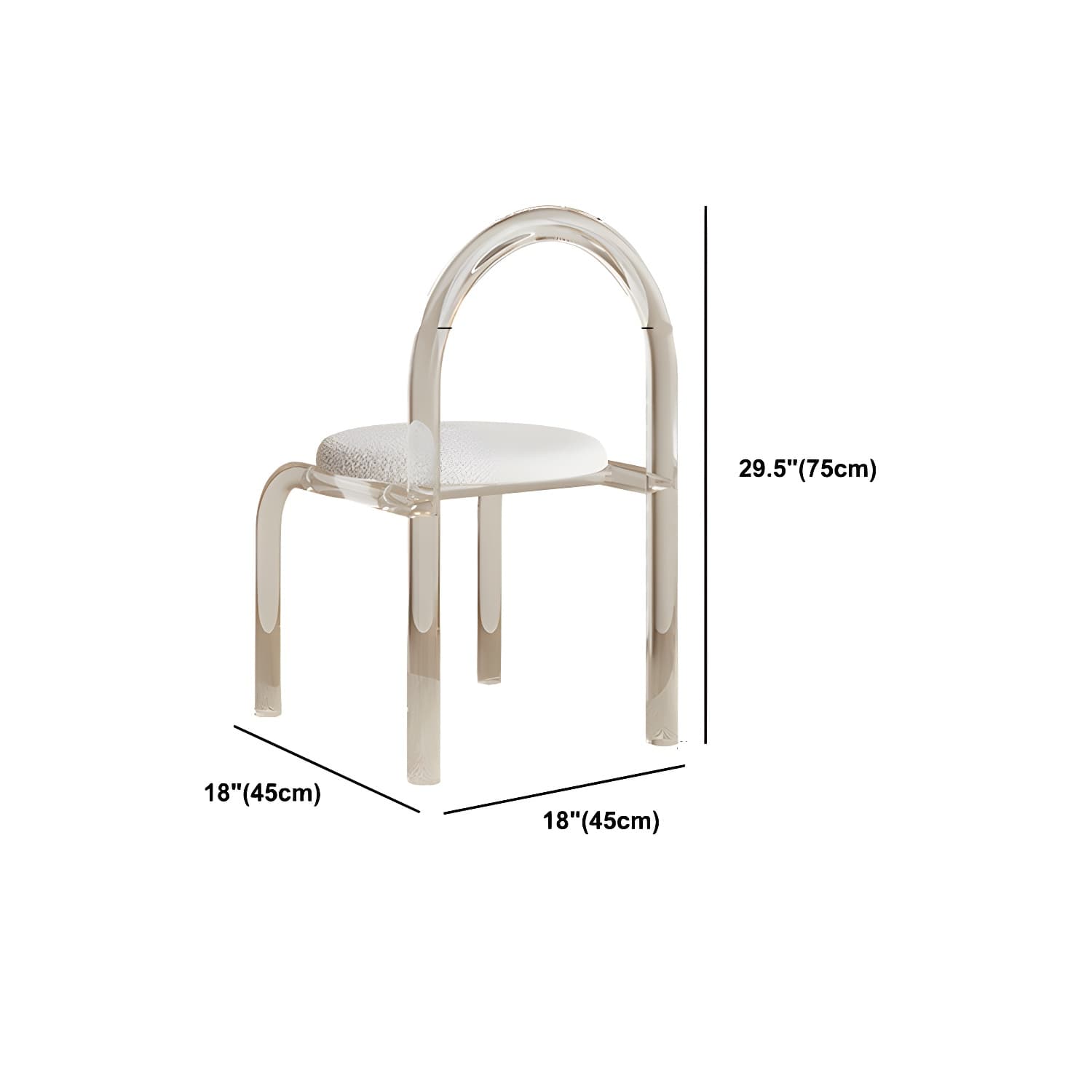 Wood Vanity and Stool in White Luxurious Stone Dressing Table - image 17