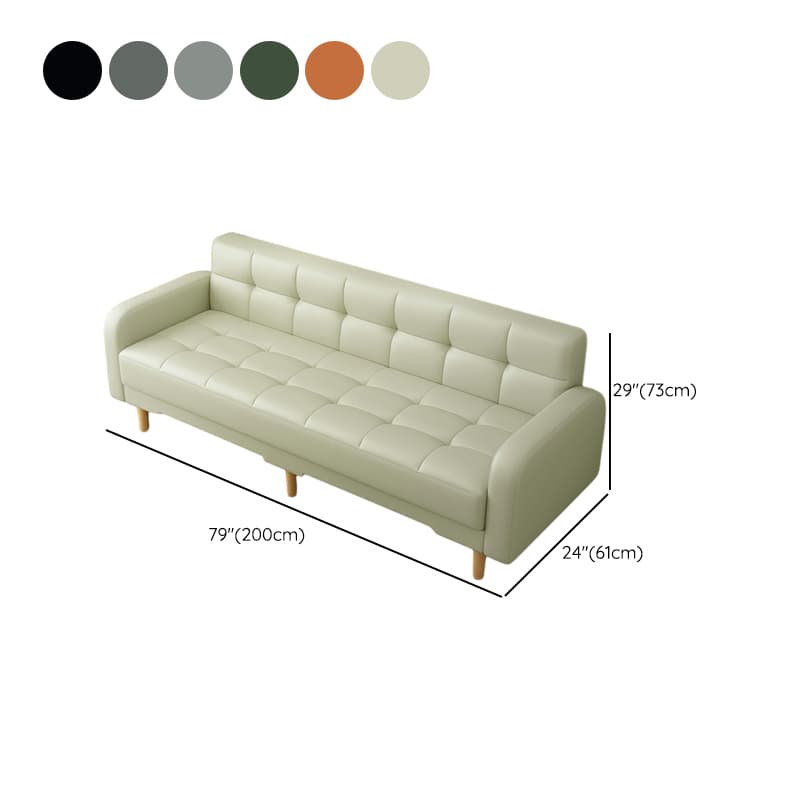 Square Arm Foldable Convertible Sofa with Biscuit Back for Living Spaces - image 15