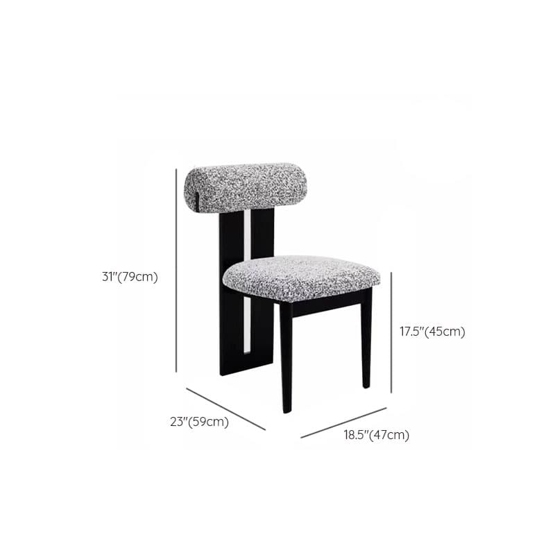 Modern Upholstered Armless Kitchen & Dining Chair, Open Back, Wood Ash, 1 Piece - image 29