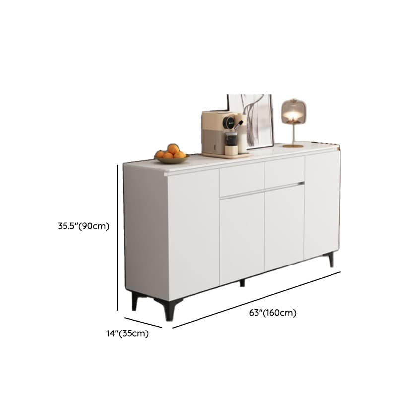 Modish Sideboard with 2 Drawers, 1 Shelf, Larder Storage, Sintered Stone Countertop, and 2/3 Doors - image 26