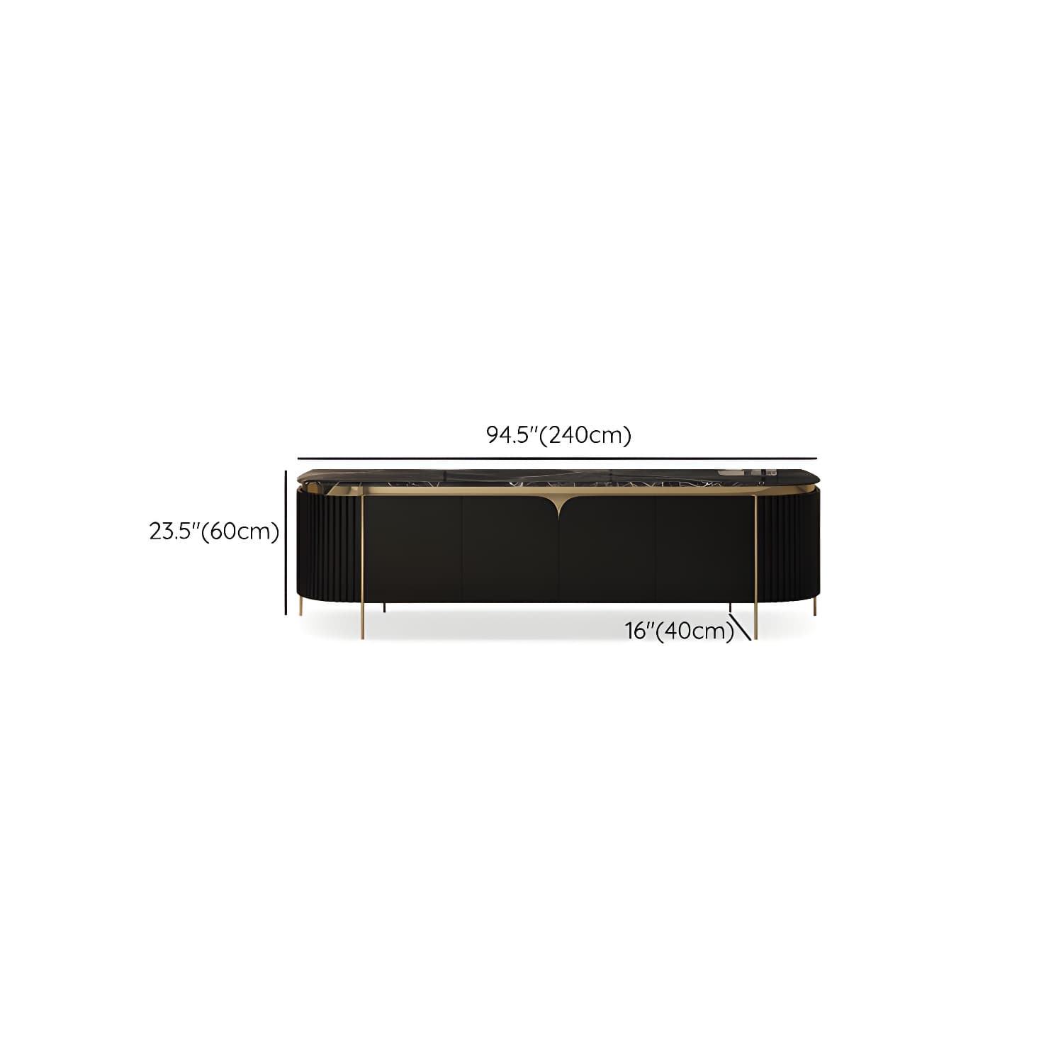 Marble TV Media Console Contemporary TV Console for Living Room - image 18