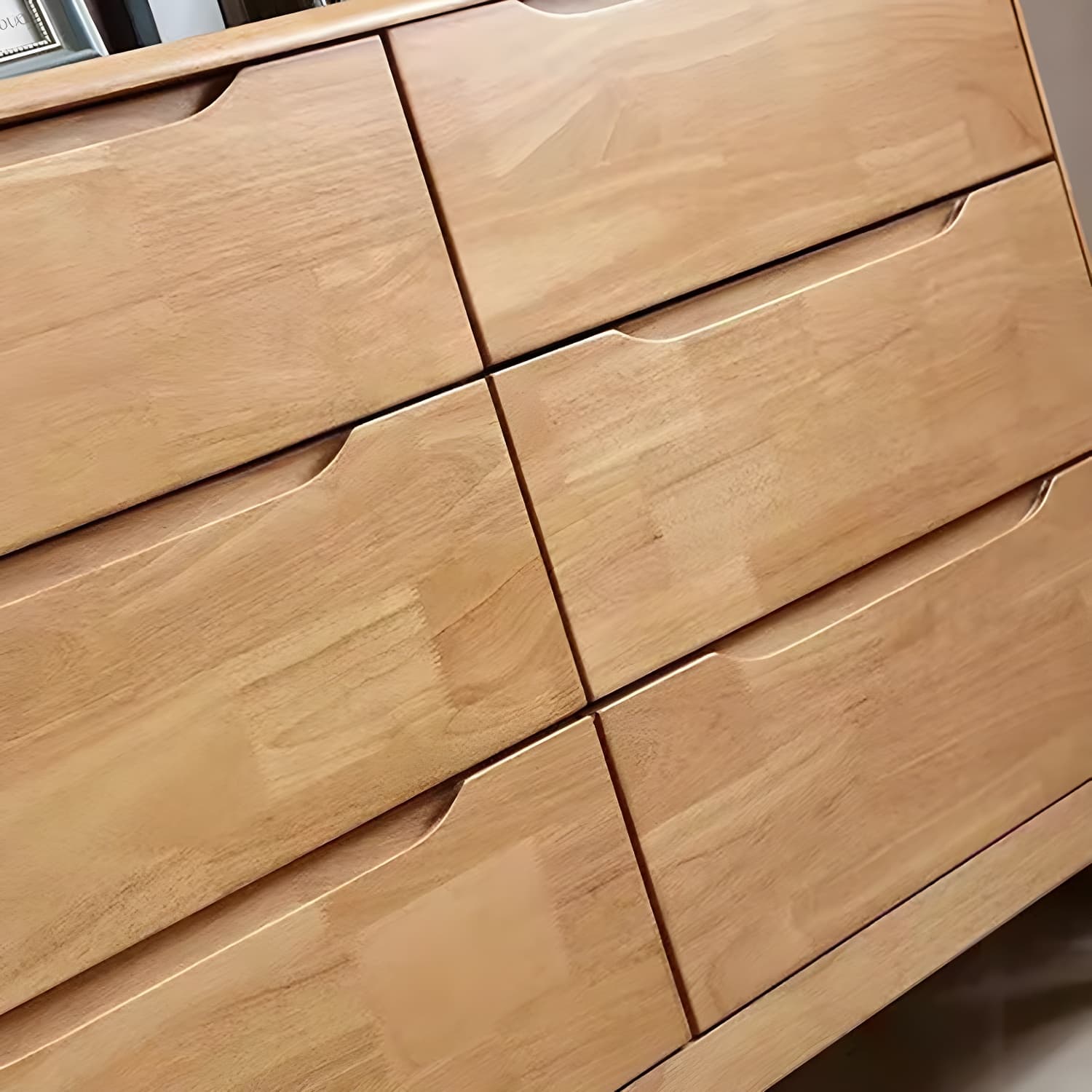 Rectangular Rubberwood Chest Mid-Century Modern Accent Chest - image 6