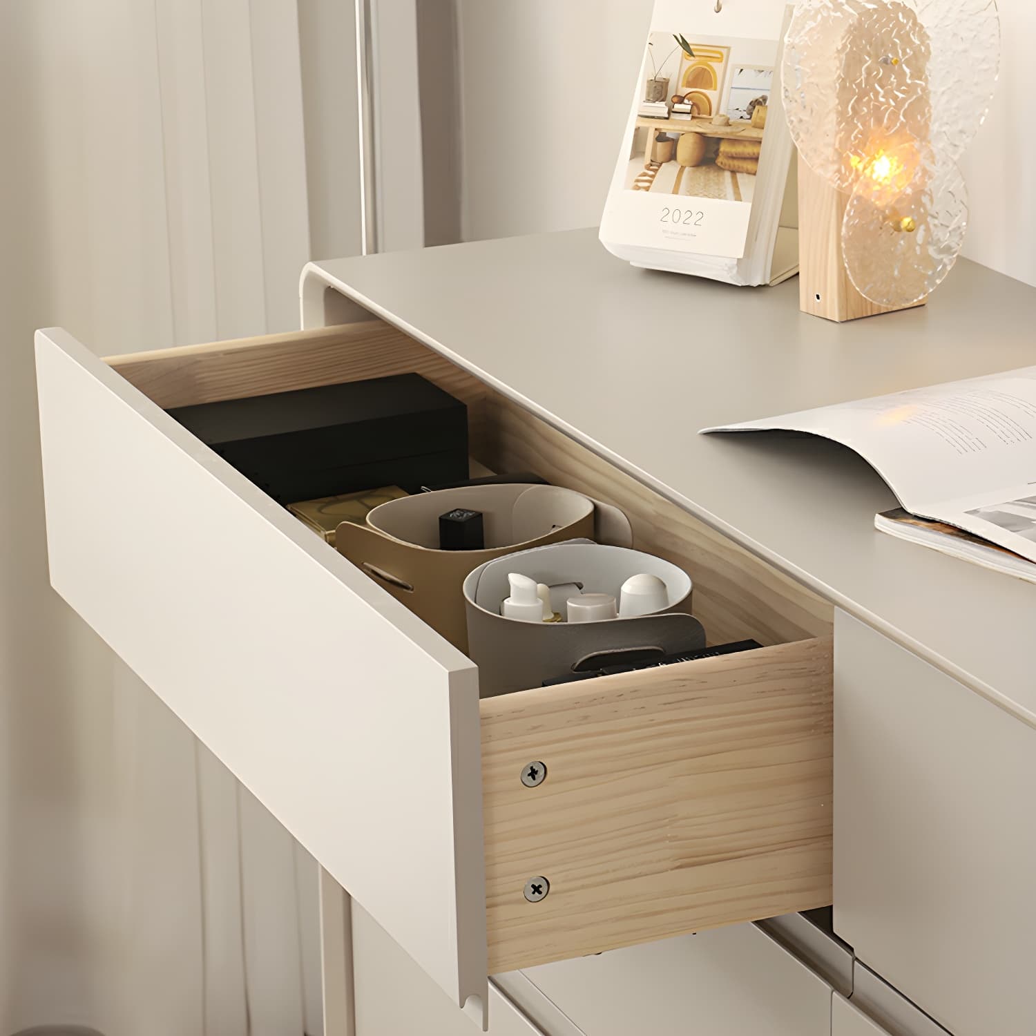 Light Oak Modern Dresser with Solid Wood Construction and Soft-Close Drawers - image 10