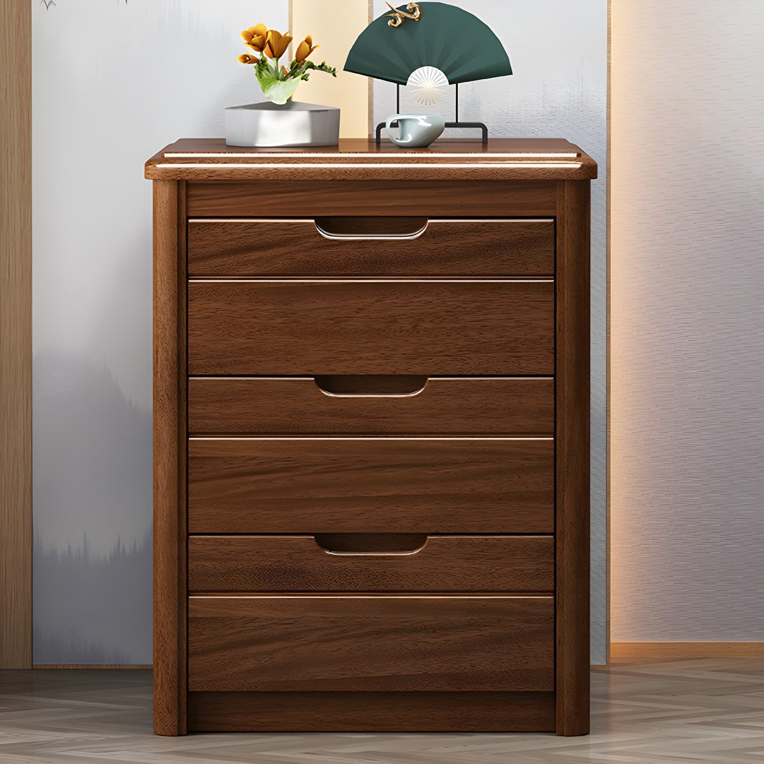 Modern Rectangle Side Cabinet Soft Close Drawers Wood Storage Cabinet - image 6
