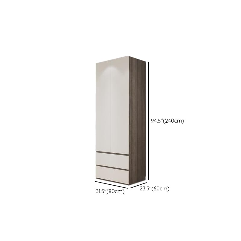 White Modish Wooden Independent Armoire Cabinet with Soft Close Drawer, Soft Close Door, and Interior Shelves - image 21