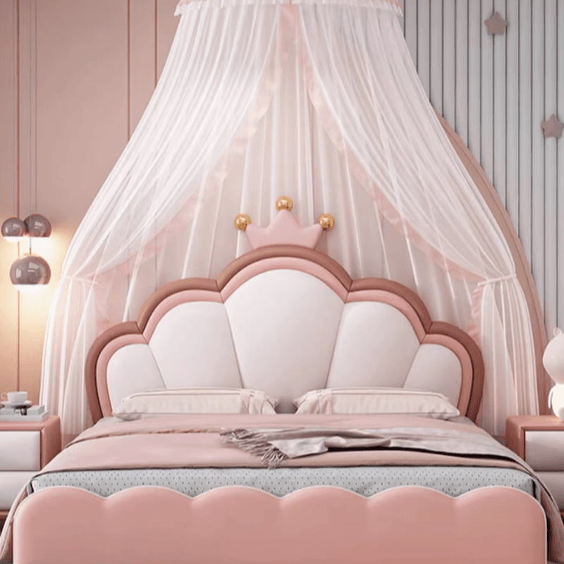 Modish Full/Twin Pine Wood Panel Headboard with Arched Shape, No Distressing, Sponge Fill, and Adjustable Height - image 7