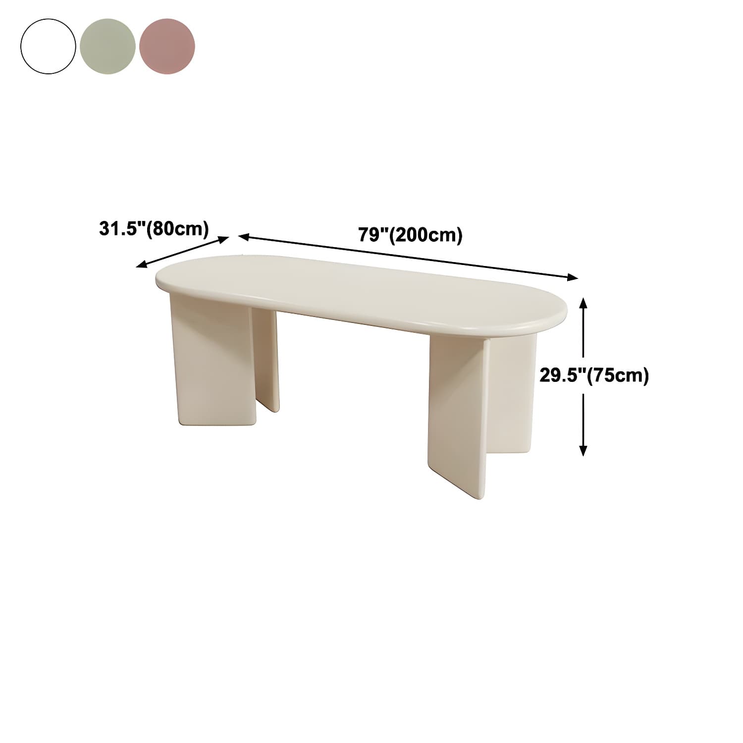 Contemporary Artificial Wood Top Oval Dinette Table Simple Dining Table for Living Room - image 11