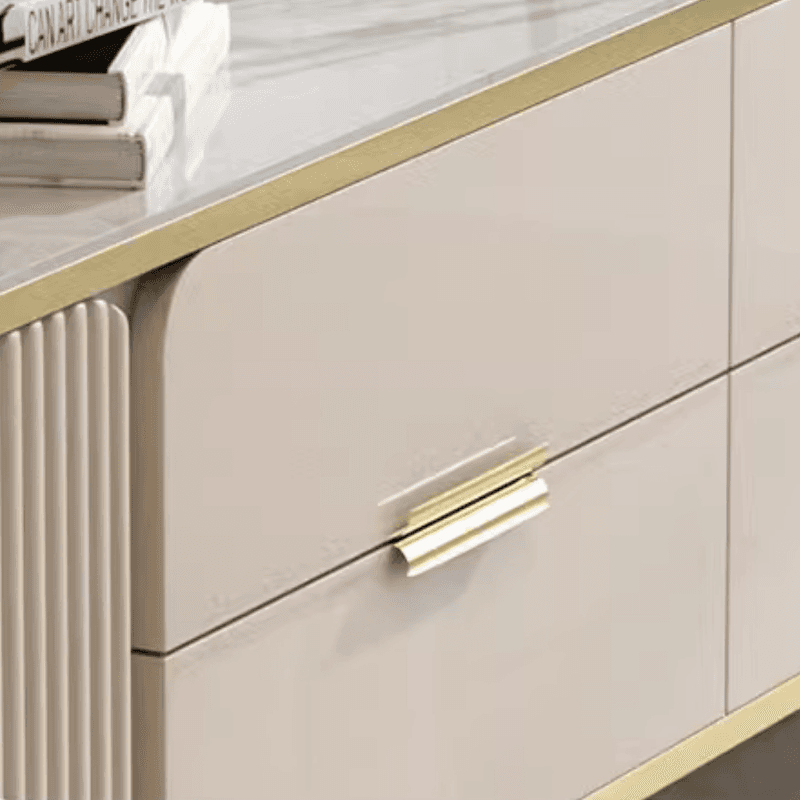 Sintered Stone Rectangular TV Stand for Sitting Room with 4-Drawer/2-Drawer, 2 Cabinets, and Cable Management - image 7