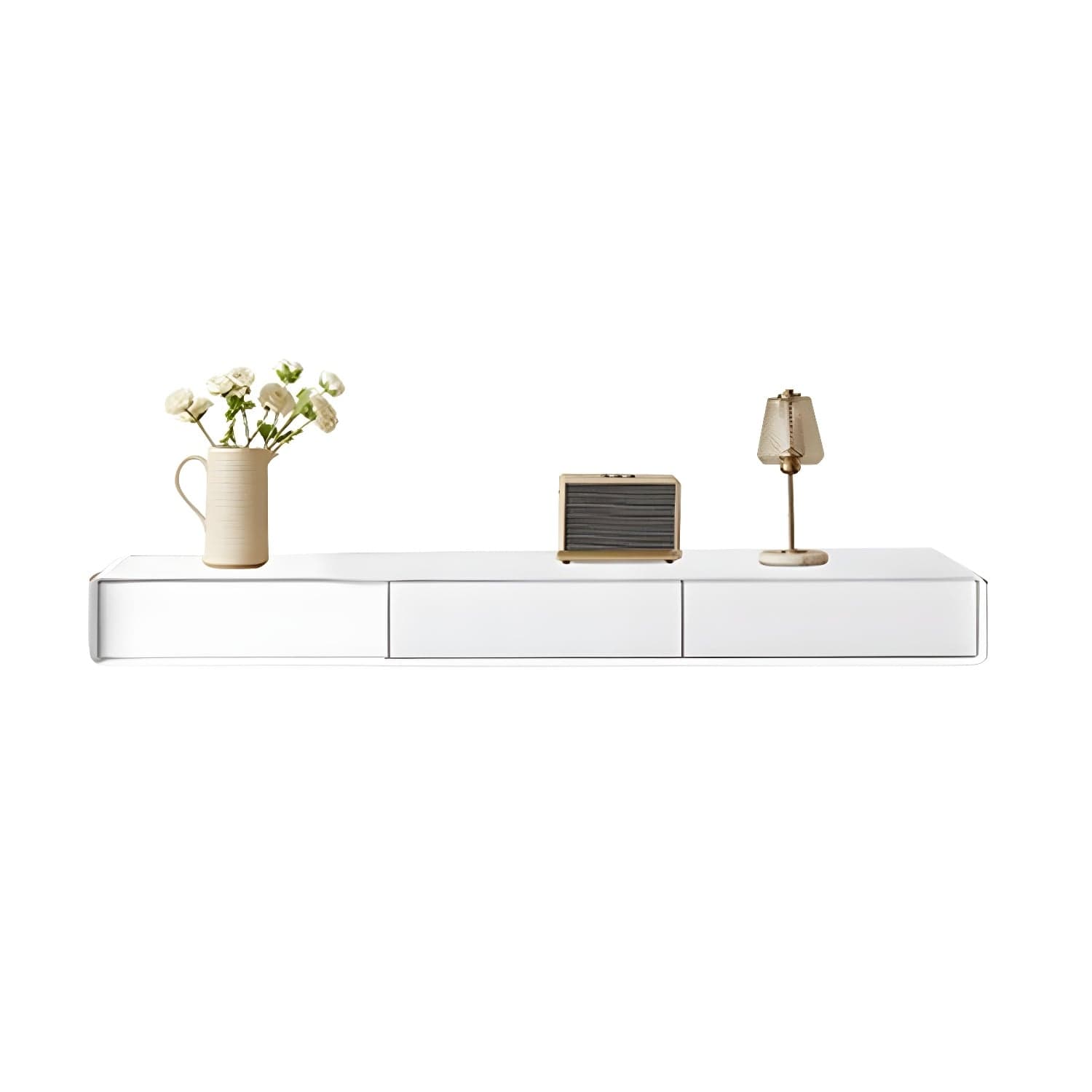 Contemporary Wood Media Console TV Stand with Drawer and Door - image 9