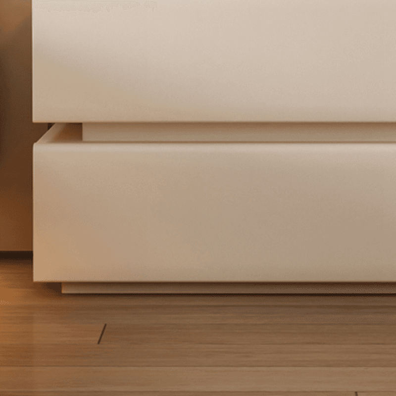 Minimalist 2-Tier Synthetic Leather Countertop Drawer Storage Nightstand - image 15