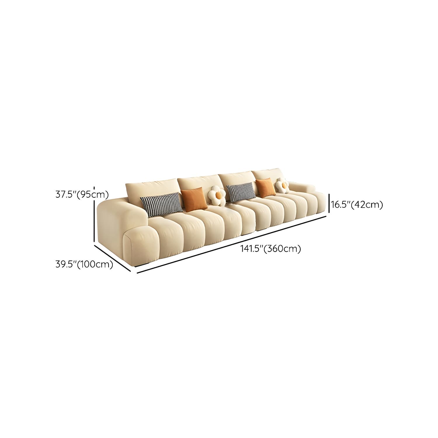 Modern Suede Sectional Sofa with Black Pine Wood Frame and Scratch Resistant Design - image 24