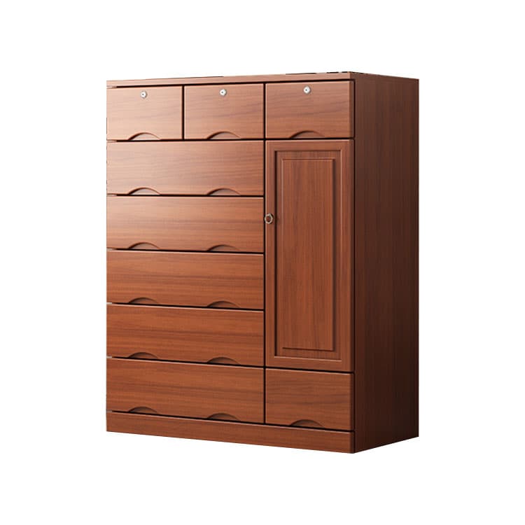 Modern Solid Wood Combo Dresser with Shelves, Drawers, and Cabinet Storage - image 8