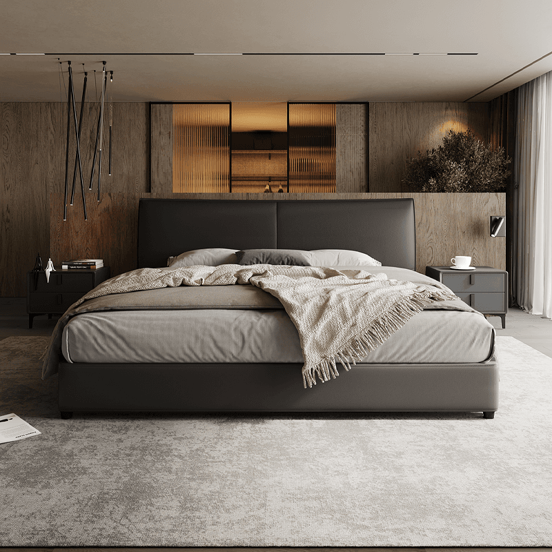 Solid Color Storage Bed/Platform Bed with Pine Wood Frame for Living Room