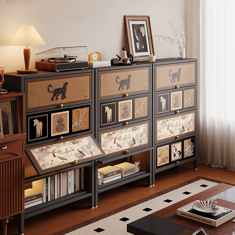 Detached Accent Cabinet with Damp-proof Steel Countertop