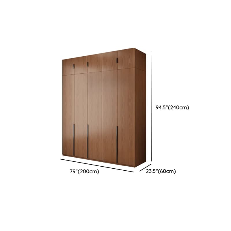 Acorn Modish Natural Wood Wardrobe Closet with Interior Shelves and Clothing Rod - image 13