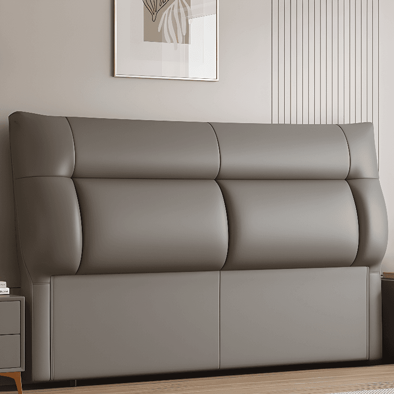 Trendy Panel Headboard in Natural Wood with No Distressing, Rectangle Shape for Queen/Full Bed, Featuring Sponge Upholstery and Standard Height - image 4