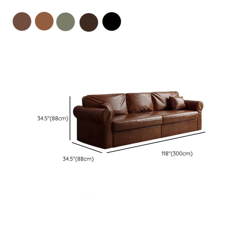 Modish Solid Color Stain Resistant Standard Sofa in Black/Jade Green/Taupe for 4-seater/5 Person with 2 Pillows - image 20