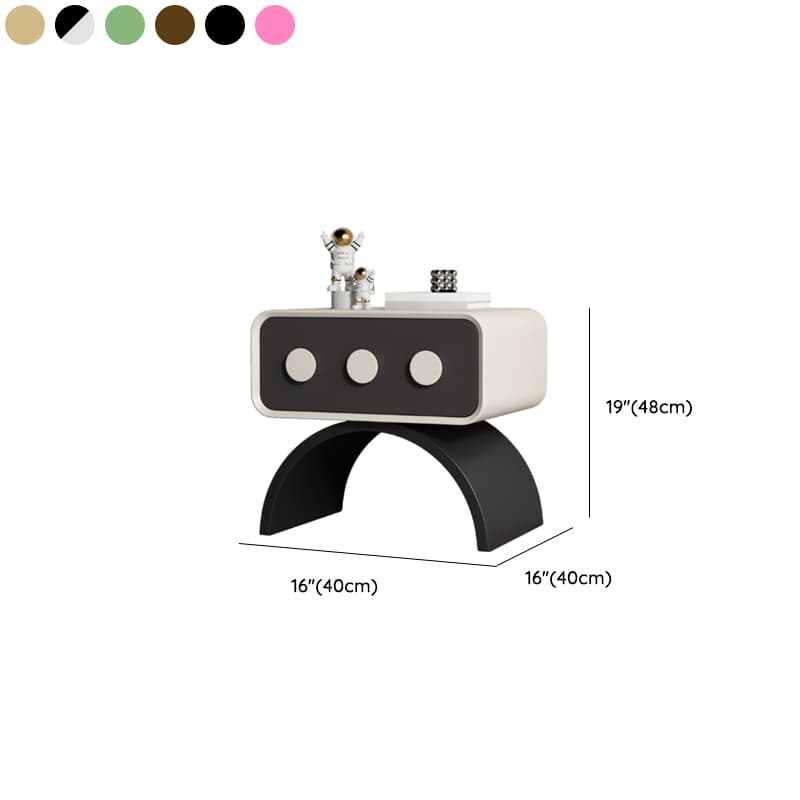 Organic Modern Nightstand With Drawer Organization Featuring 1 Drawer and Pleather Countertop - image 11