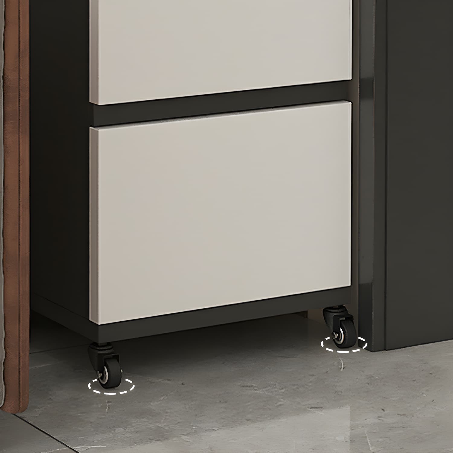 31" Wide Contemporary Corner 2 - Drawer Accent Chest with Shelves - image 12