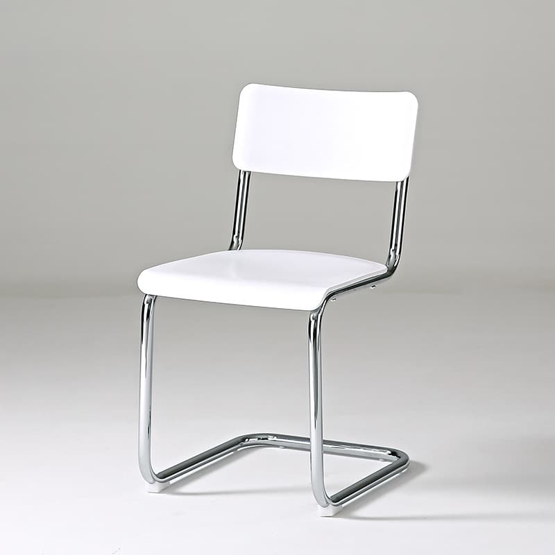 Modern Simple Style Ventilated Back Armless Chair with Metallic Alloy Legs - image 8