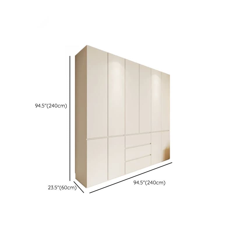 Beige Manufactured Wood Independent Wardrobe Closet with Soft Close Drawer, Soft Close Door, Interior Shelves, and Articulated Mechanism - image 20