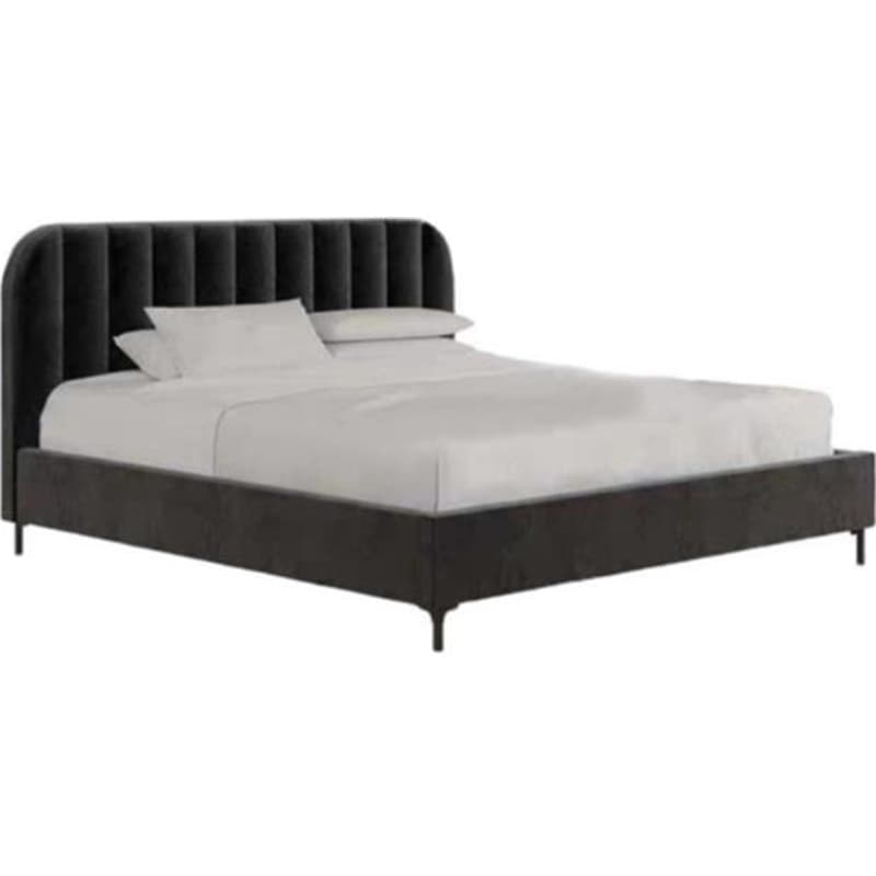 Modern Simple Style Solid Color Platform Bed with Padded Frame and Sponge Upholstery for Bedroom - image 7