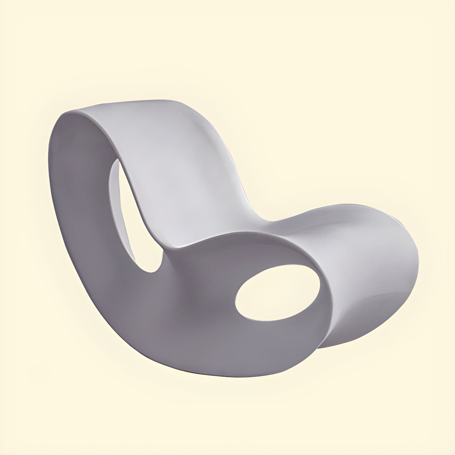 Contemporary Rocking Chair Acrylic Solid Color Indoor Rocking Chair without Armrest - image 4