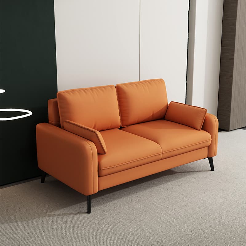 Modern Solid Color Loveseat with Square Arm and Wide Pillow Back for Living Spaces - image 5