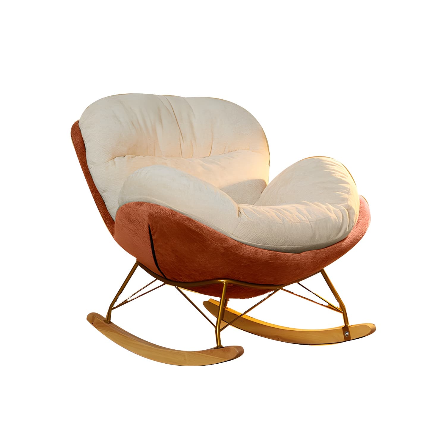 Scandinavia Rocking Accent Chair with Removable Cushions in Solid Wood - image 11