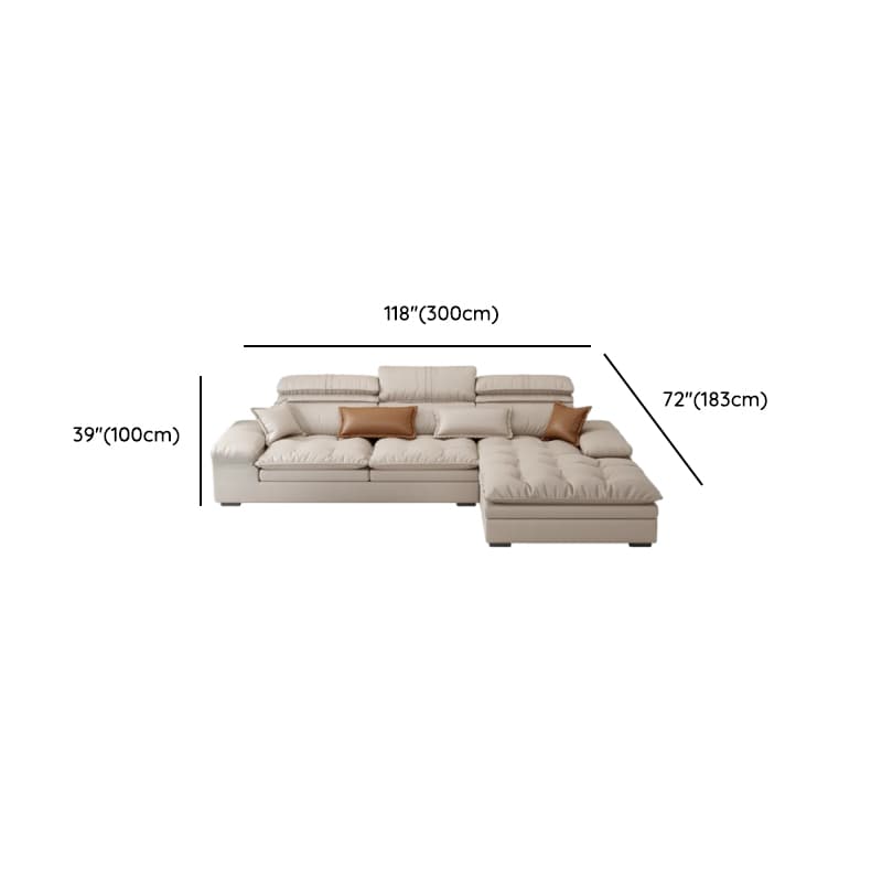 Comfortable L-Shape Corner Sectional Seats 5, Right Hand Facing with Down Seat Fill - image 15