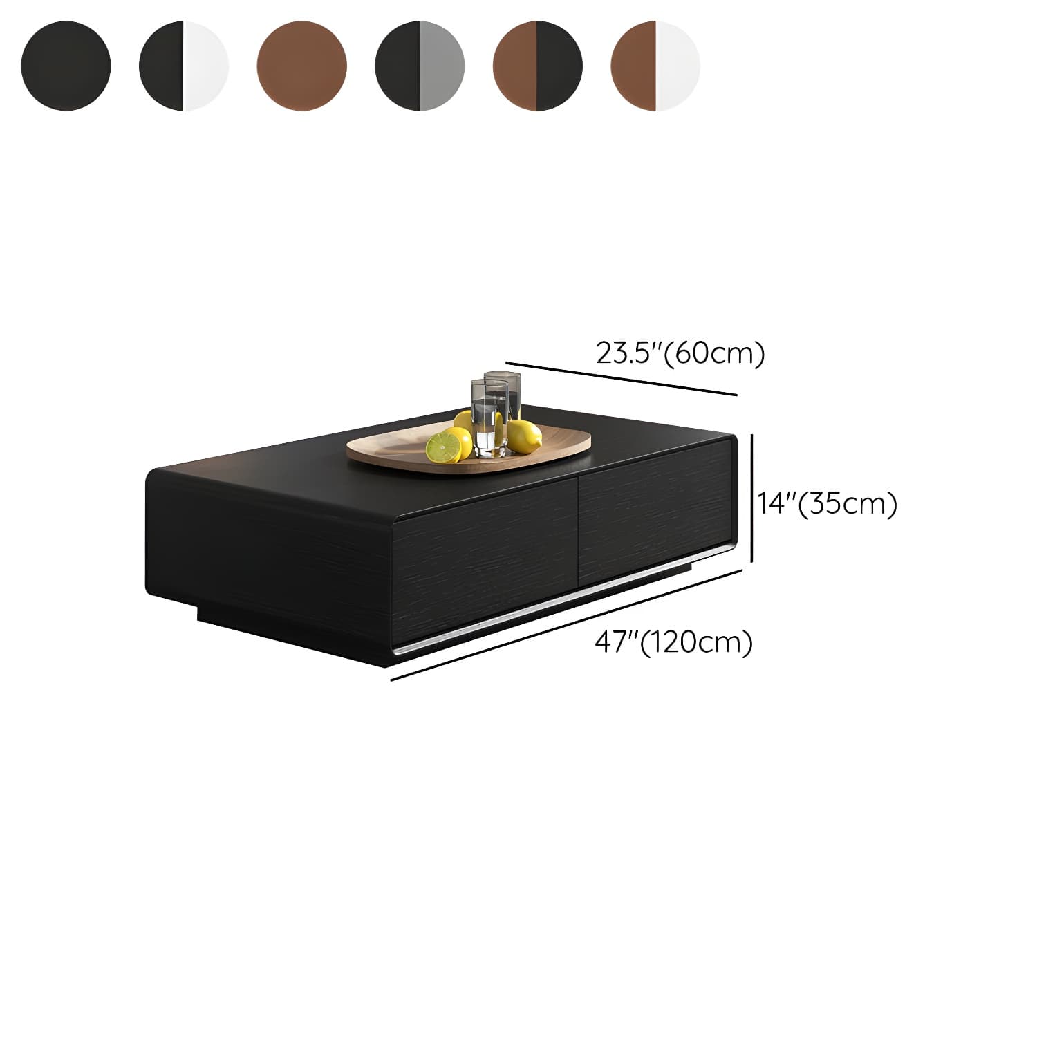 Modern Wood Coffee Table with Drawers - Rectangular Shape and Storage Included - image 22