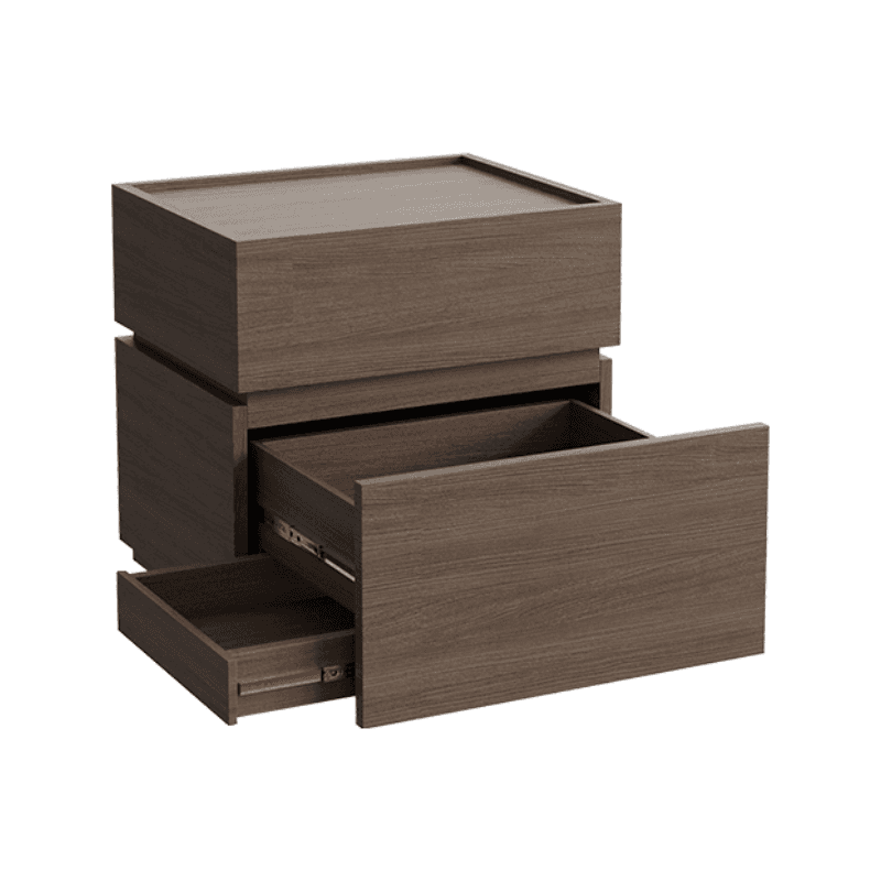 Organic Modern Nightstand With Drawer Organization and 3 Drawers in Real Wood - image 7