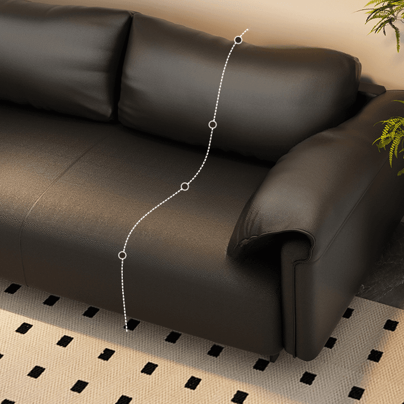 Modern Solid Color Tear Resistant Standard Sofa in Black/Emerald Green/Ivory, Seats 2/3-seater - image 6