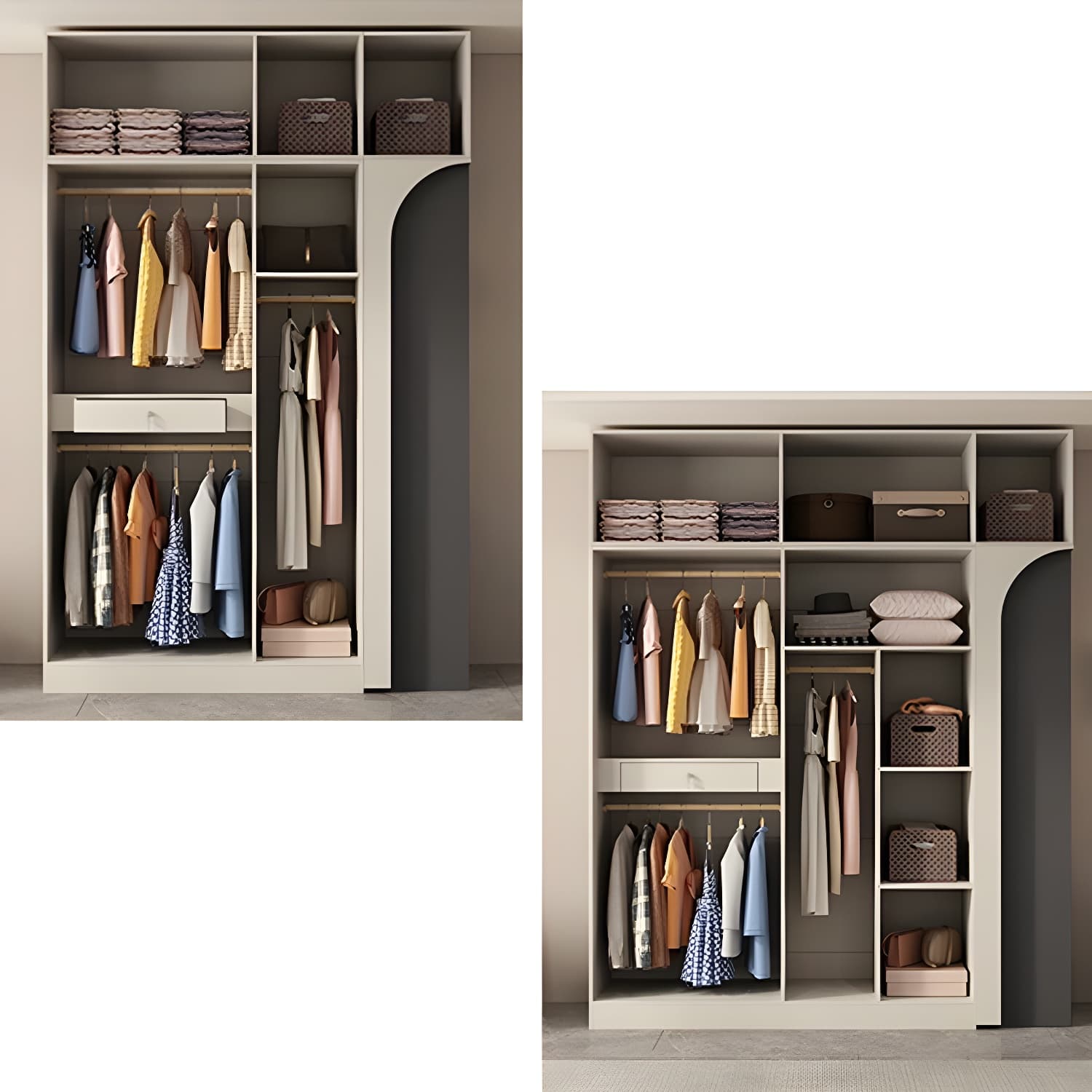 Modern Grey Wood Armoire with Solid Construction and Limited Warranty - image 7