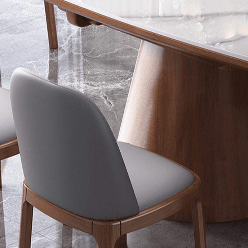 Dining Table Set with Slate Stone Top for 6 People/4 People, Featuring Variable-sized Adjustability - image 4