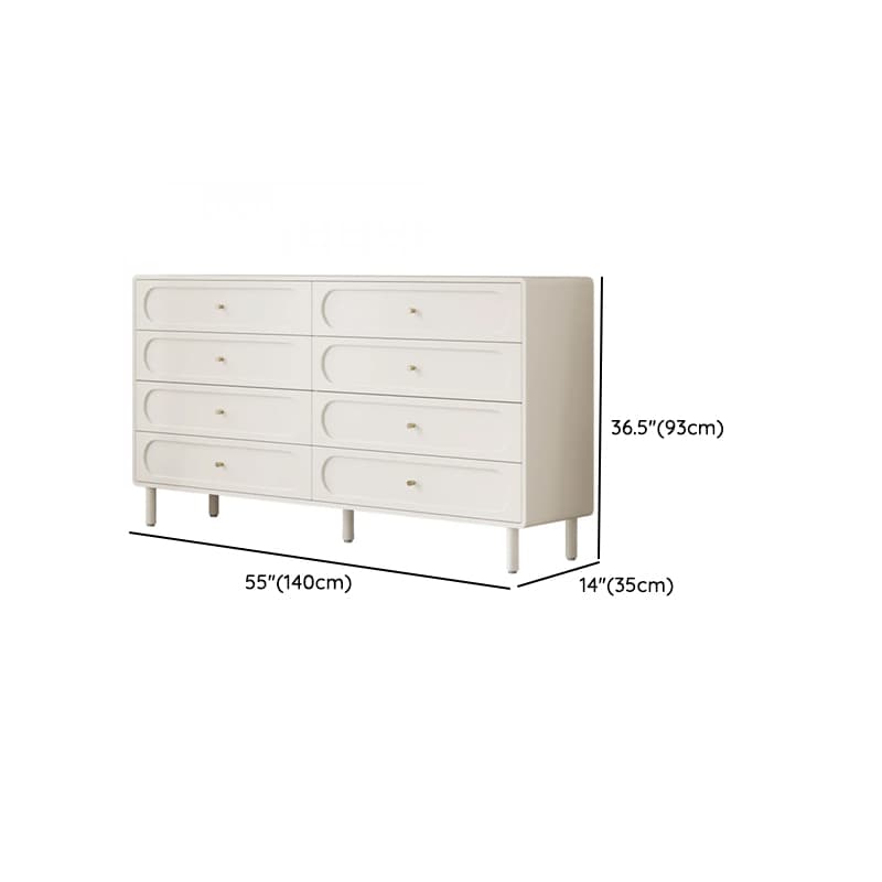 Chalk Casual Natural Wood Bachelor Chest/Console Dresser with 4/8 Drawers in Vertical/Horizontal Orientation - image 8