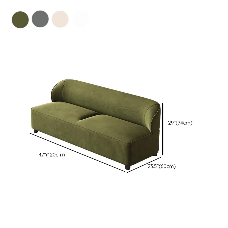 Trendy Solid Color Stain Resistant Loveseat in Emerald Green/Auburn/Beige for 2 People - image 18
