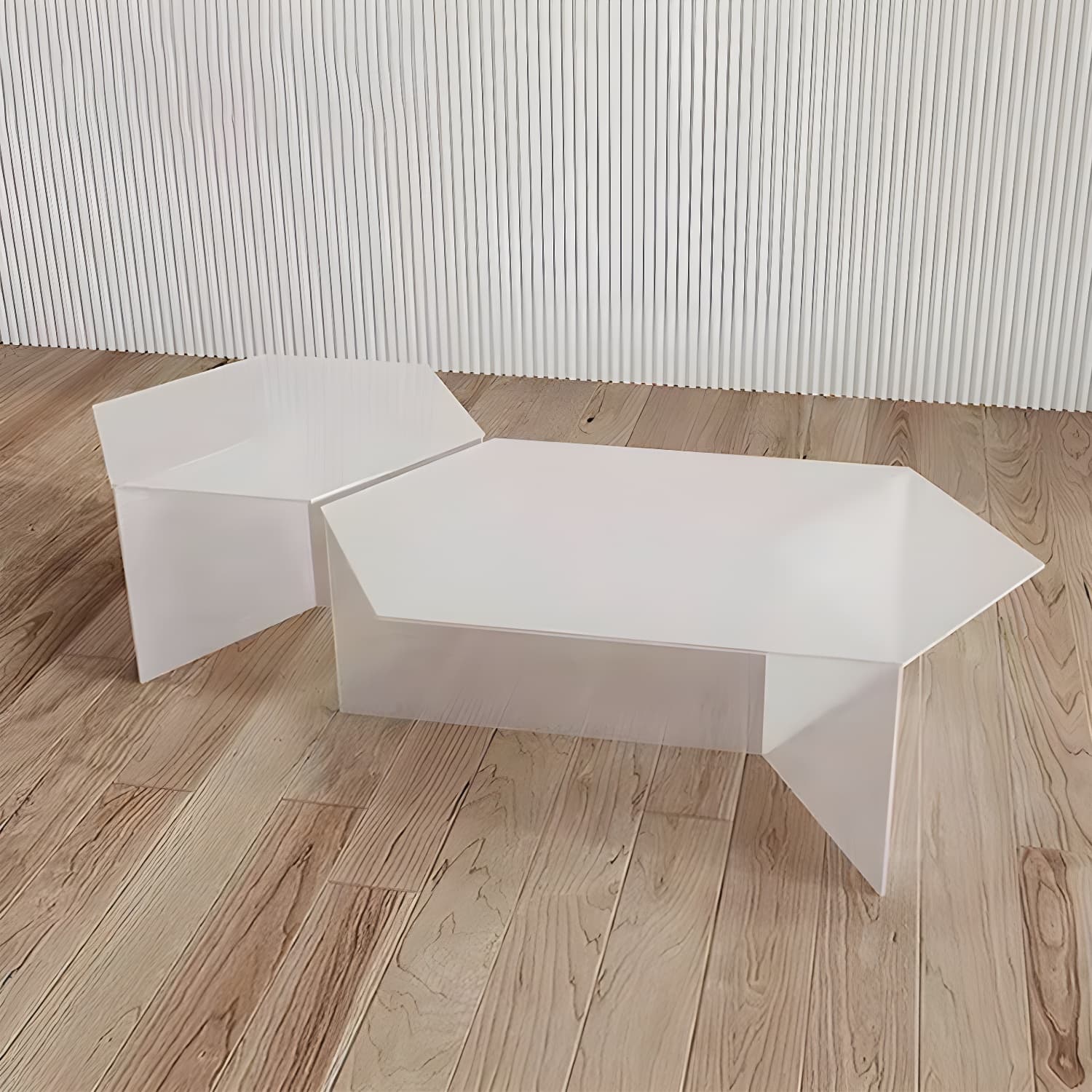 Geometric Clear Acrylic Coffee Table Modern Colored Cocktail Table - image 18