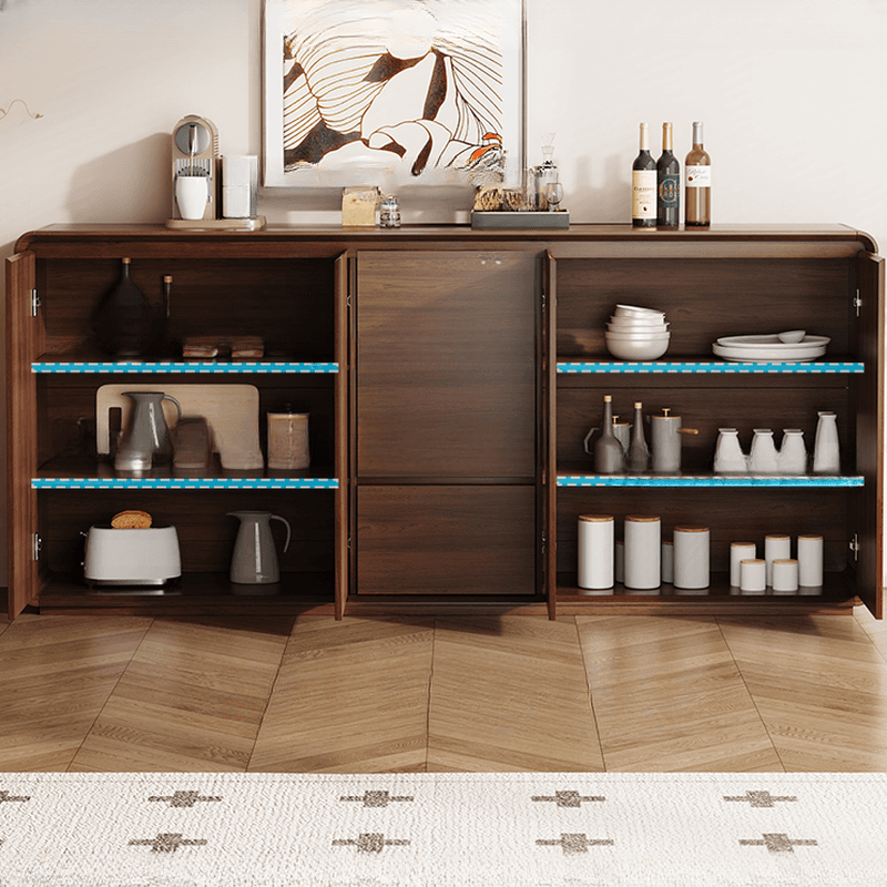 Narrow/Standard/Wide Auburn Sideboard with Lumber Adjustable Shelf, Locker, 3 Drawers and 4 Doors/2 Doors/Single Door - image 3