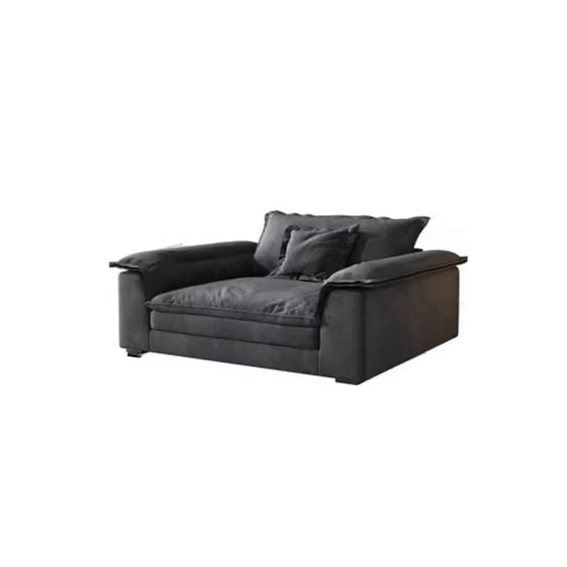 Modern Flared Arm Sofa with Water Resistant and Bolster Pillows