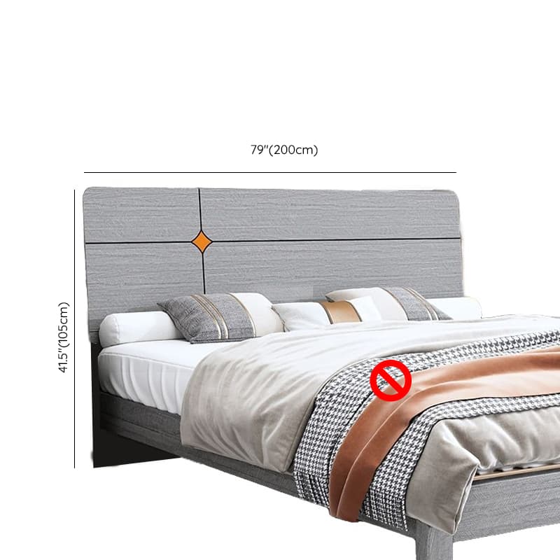 Trendy Queen(60"W x 80"L)/King(76"W x 80"L) Rectangle Panel Standard（36-55“） Bed Frame Mounted No Distressing in Wood - image 13