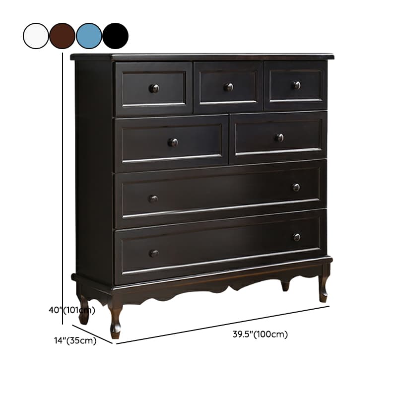 Solid Wood Countertop Storage Chest Traditional Style with Drawers - image 21