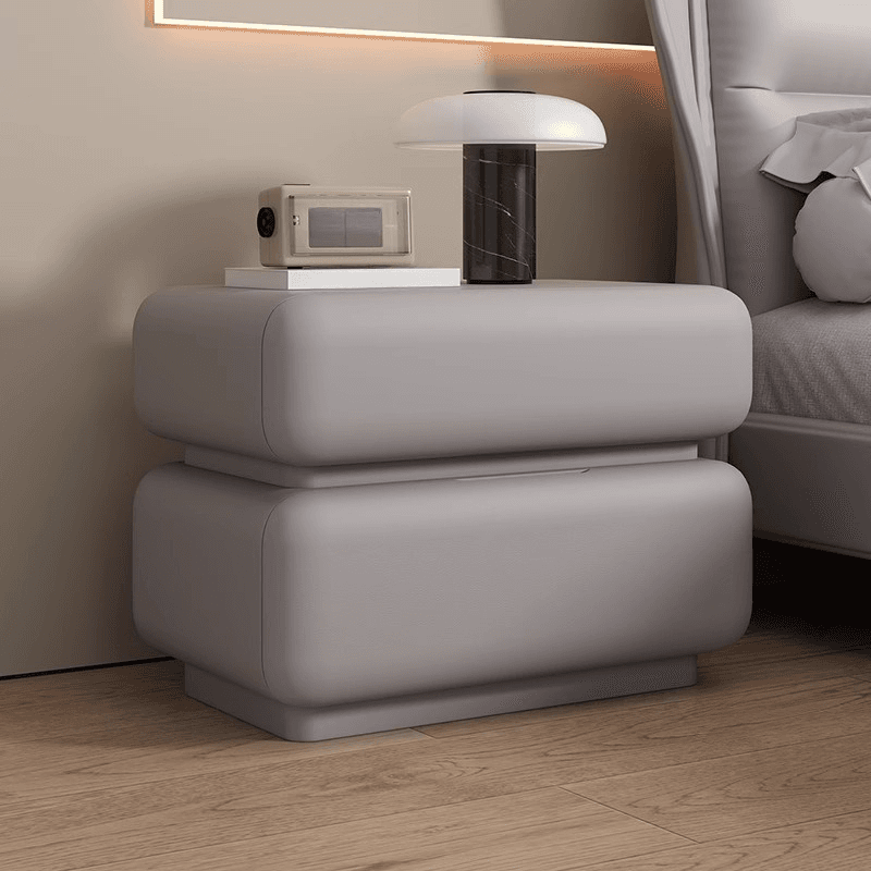 Modern Simple Style Nightstand With Drawer Organization with 2 Drawers and Pu Leather Countertop - image 8