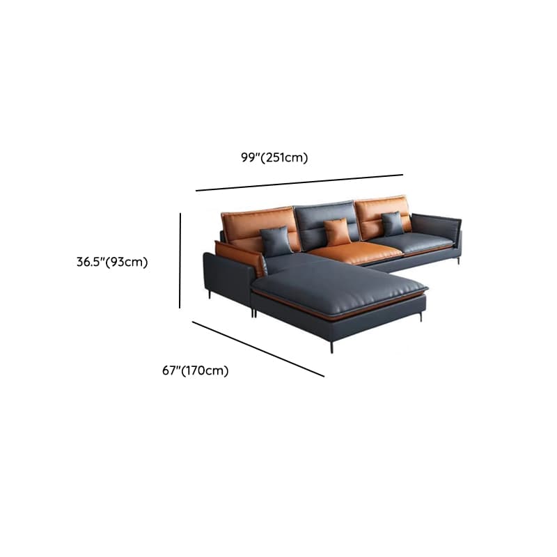 Casual Straight Stain Resistant Sofa in Dark Grey with Horizontal Orientation, Sponge Seat Fill, and Square Arm - image 13