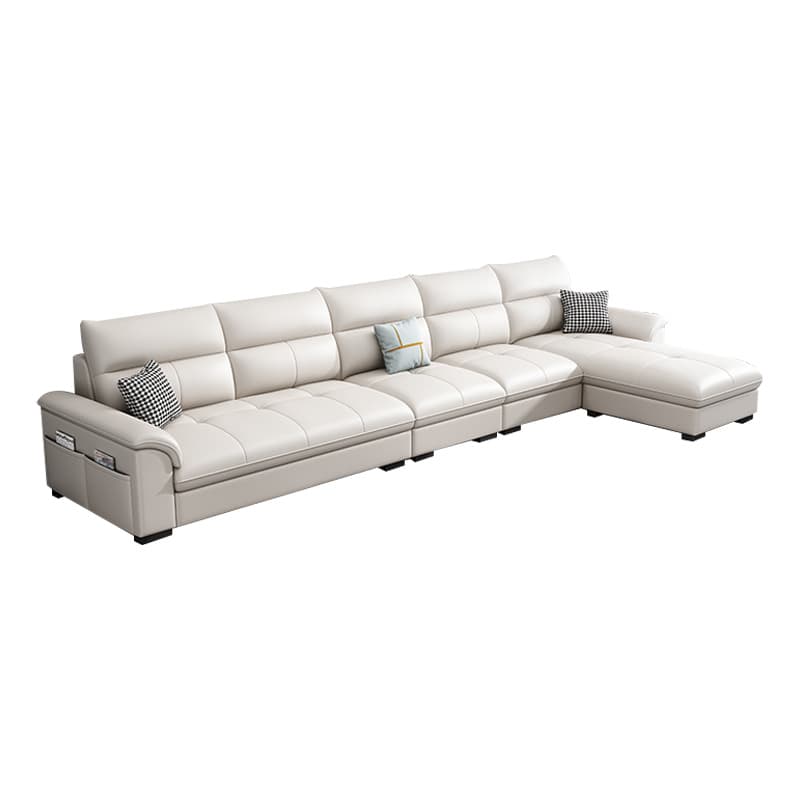 Modern Tech Cloth L-Shape Reversible Corner Sectional with Chaise in Black Pine Wood - image 19