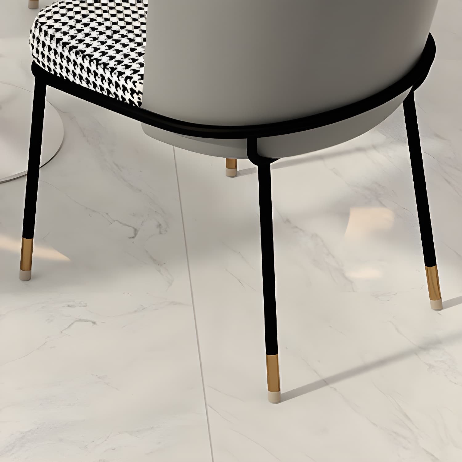 Upholstered Side Chair Modern Style Open Back Armless Chair for Dining Room - image 15